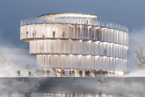 Projekce dřevěné konstrukce českého pavilonu pro EXPO 2025 v Ósace od společnosti A2 Timber pomocí programů RFEM a RWIND.