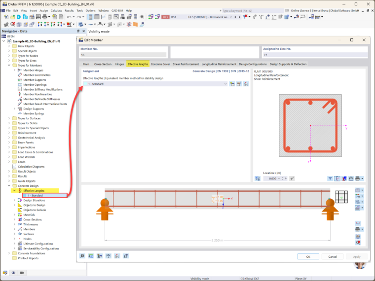 Předdefinované typy nosných prvků pro nosníky a sloupy v programu RFEM 6 zvyšují efektivitu a konzistenci posouzení.