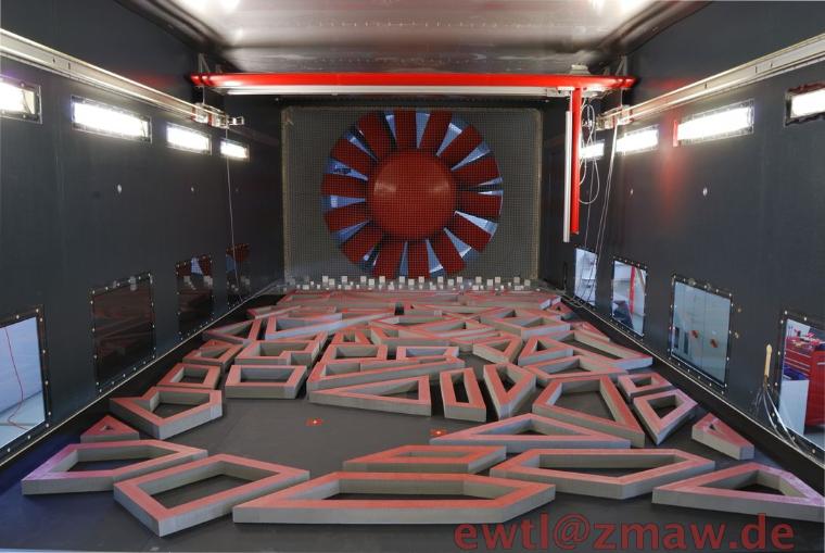 Prvky drsnosti modelu větrného tunelu „Michel City“ pro simulaci proudění v blízkosti terénu