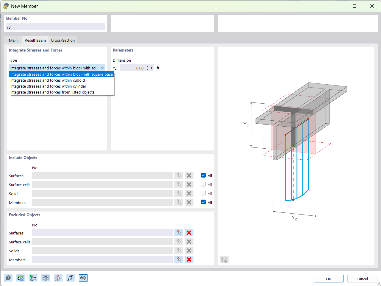 KB 002029 | Použití výsledkového prutu v programu RFEM 6