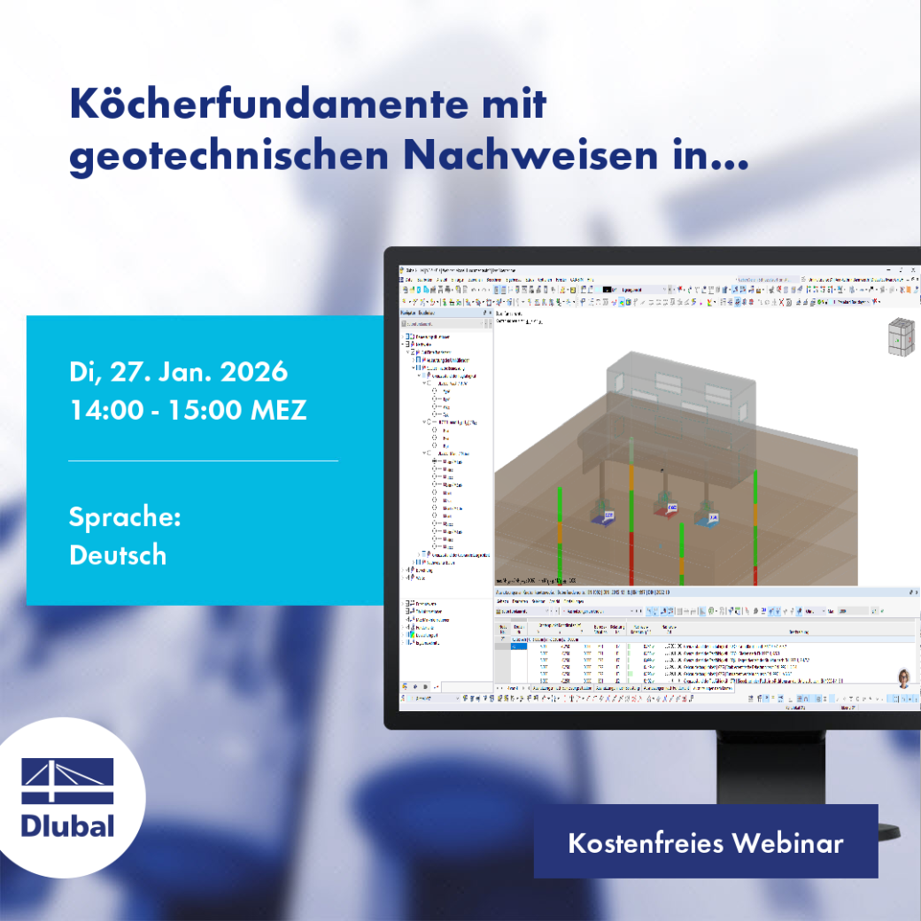 Kalichové základy s geotechnickým posouzením v RFEM 6