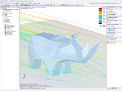 Analýza větru na ocelové konstrukci v programu RWIND Simulator od společnosti CRAFT Engineering Studio.