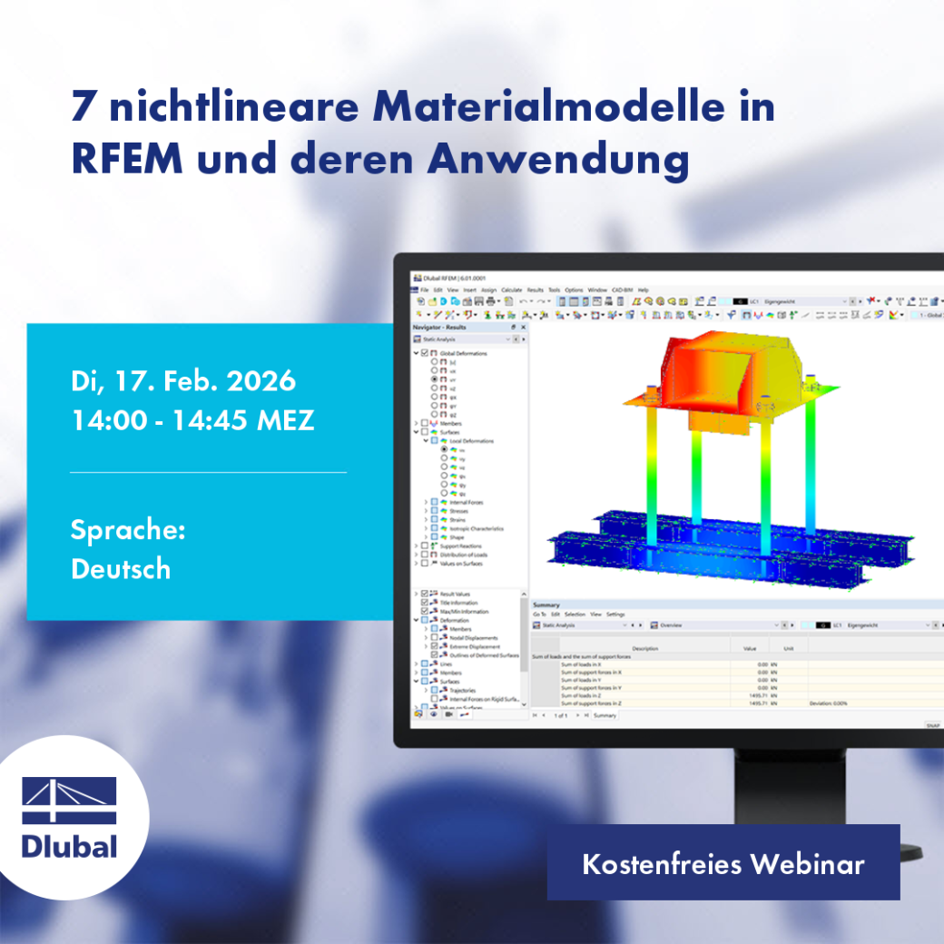 7 nelineárních materiálových modelů v programu RFEM a jejich použití