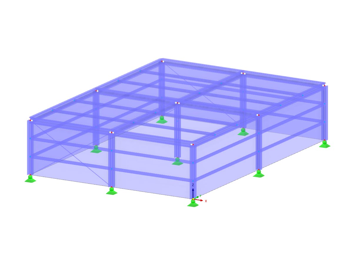 Ocelový prvek a plošná konstrukce analyzovány pomocí principů časové analýzy výbuchu z AISC Design Guide 26.