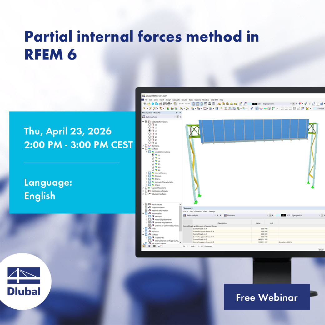 Metoda dílčích vnitřních sil v programu RFEM 6
