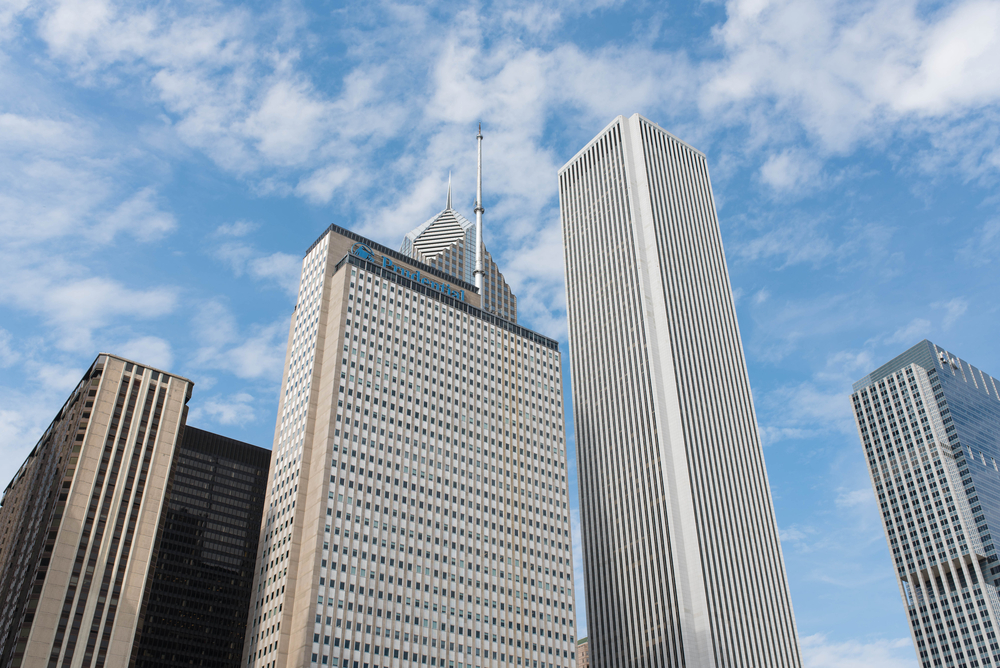 Bank of America Building, původní Field Building, moderní architektura, Chicago.