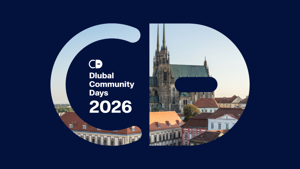 Úvodní banner k Dni komunity Dlubal 2026 konanému v Brně, který představuje podrobnosti o akci.