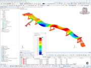 Deformace mostu v programu RFEM | © IB Miebach