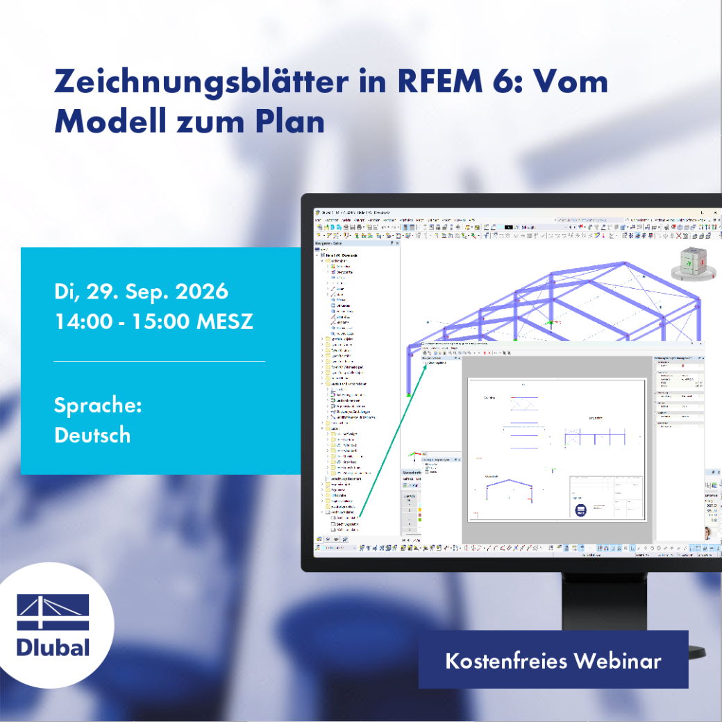 Výkresové listy v RFEM 6: Od modelu k plánu