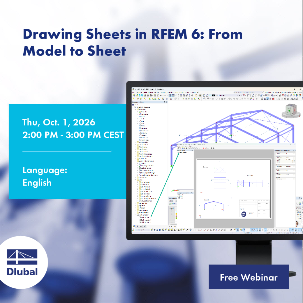 Výkresové listy v RFEM 6: Od modelu k listu