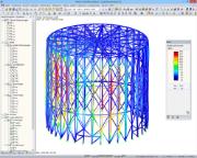 Stahlkonstruktion für 360° - Panorama | Realisiert mit RFEM vom Ingenieurbüro Knapp, Gernsbach | www.tragwerk-knapp.de und Ingenieurbüro Schnur, Waldmohr | www.ib-schnur.de