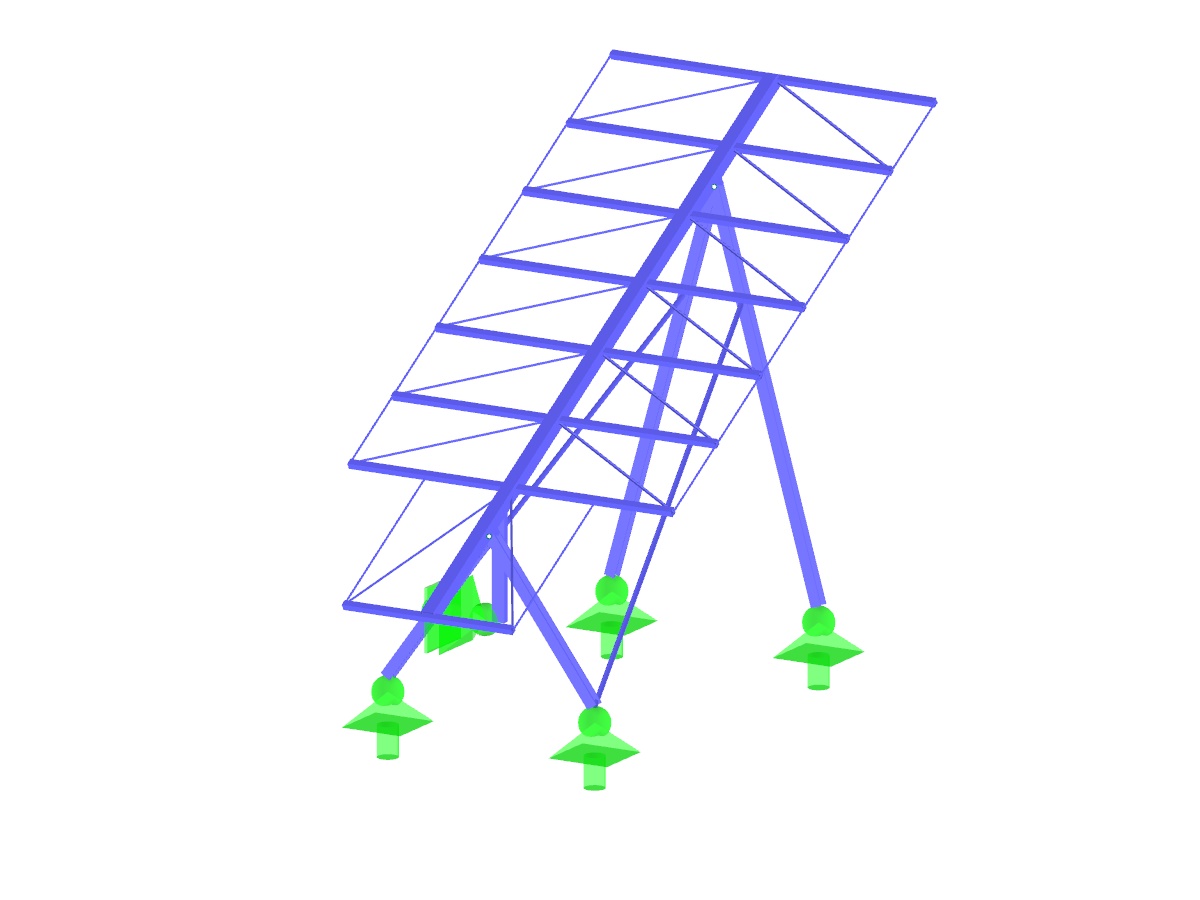 RSTAB-Modell eines Solargestells