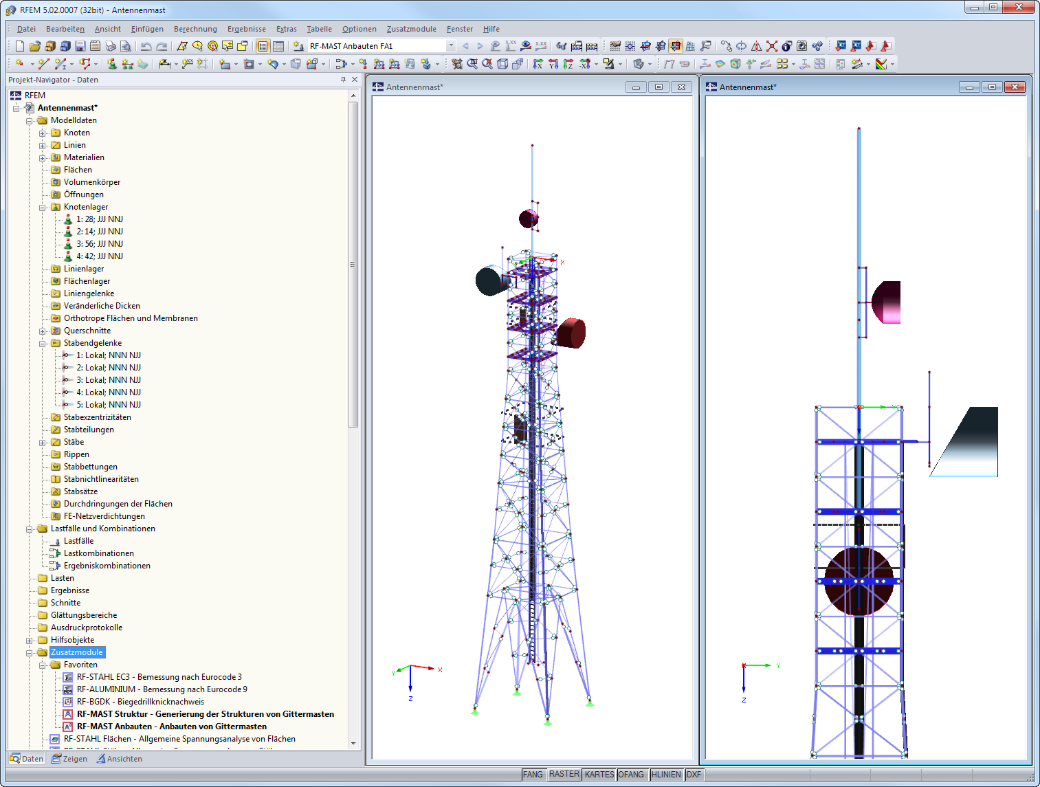Exportiertes RFEM-Modell