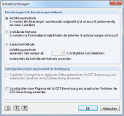 RF-BETON Flächen - Detaileinstellungen