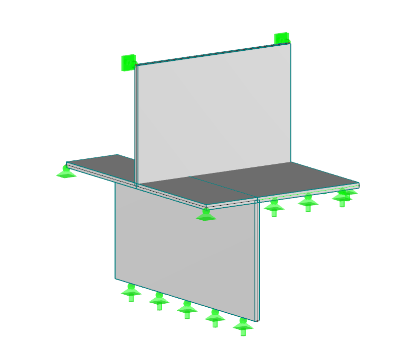 Lastabtragung mit Zwischendecke