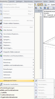 Manipulation der Hintergrundfolie