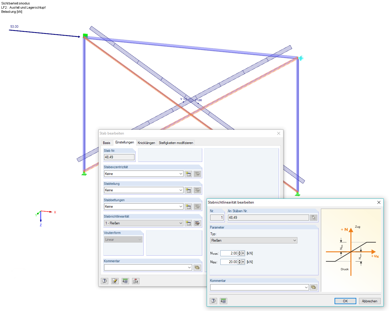 Diagonalen mit Fließeigenschaften