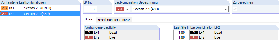 Lastkombination 2 nach ASD