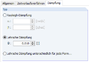 Dämpfungsmaß in RF-DYNAM Pro - Erzwungene Schwingungen