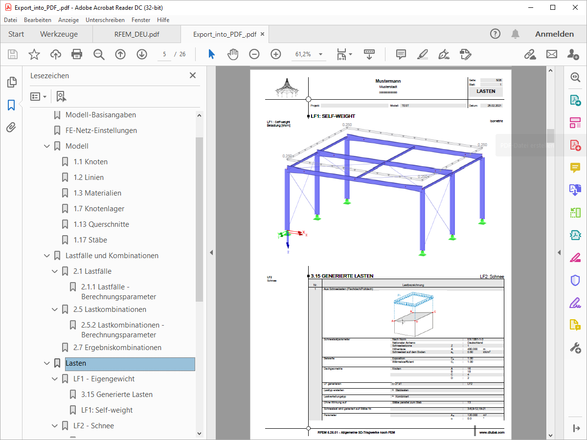 PDF-Export des Ausdruckprotokolls