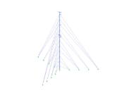 Abgespannter Mast für Windgeschwindigkeitsmessungen in Andalusien, Spanien