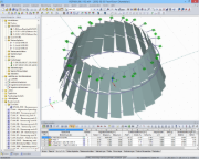 3D-Modell der Tragkonstruktion des Glas-Leuchters in RSTAB (© STUTZKI Engineering)