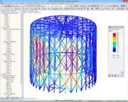 3D-Modell mit Verformungen in RFEM (© Knapp)