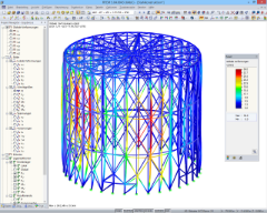 3D-Modell mit Verformungen in RFEM (© Knapp)