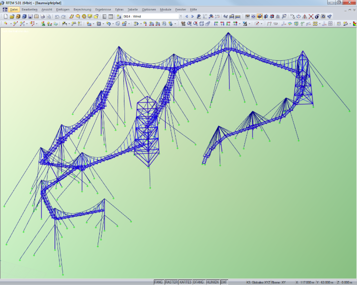 Gesamtmodell in RFEM (© Meyer+Schubart)
