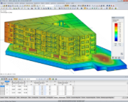 Darstellung der Verformung von Haus B im 3D-Rendering (© AGA-Bau)