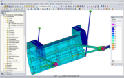 Flächendicken vom Zusatzmodul RF-STAHL Flächen am RFEM-Modell (© Ingenieurbüro Jürgen Ehlenz)