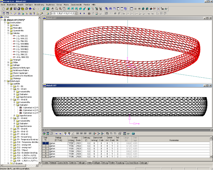 3D-Stabwerksmodell der Allianz Arena (© IPL Ingenieurplanung Leichtbau GmbH)