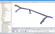 3D-Modell der Tragkonstruktion des Isarsteges in RFEM (© Bergmeister Ingenieure GmbH)