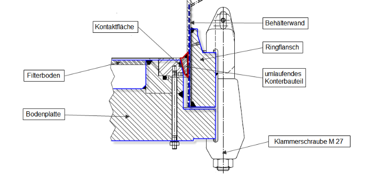 Detail: Verspannung Behälterwand - Bodenplatte (© Peter & Partner)