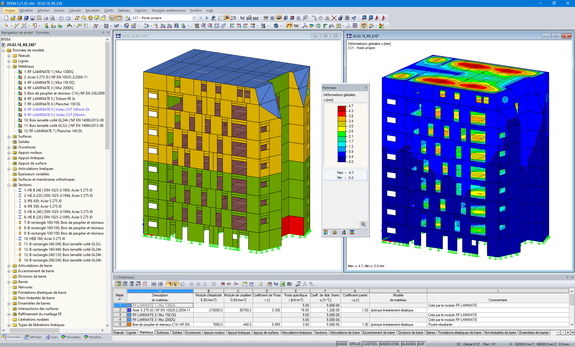 RFEM-Modell des Hochhauses (© Ingénierie Bois)