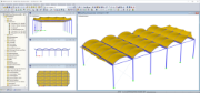 Modell der Überdachung in RFEM (© AC Structures)