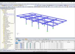 RFEM-Modell des Fahrradunterstandes (© BET Moselle Bois)