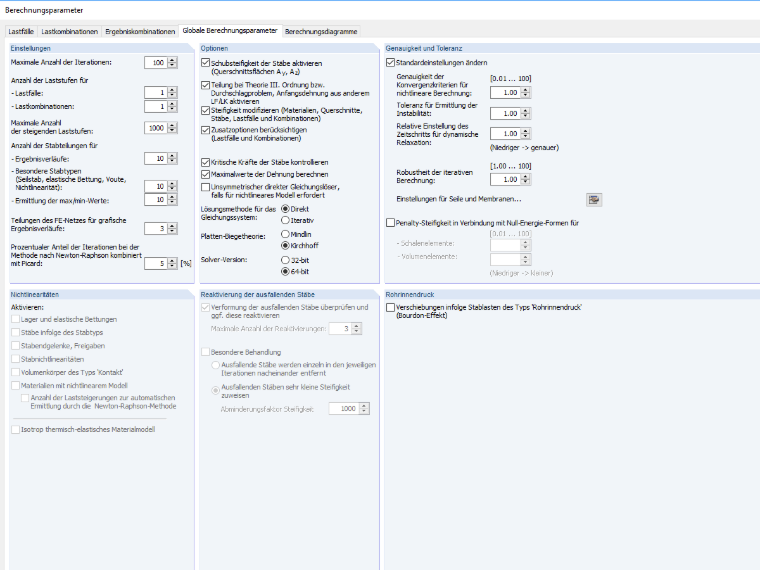 Berechnungsparameter
