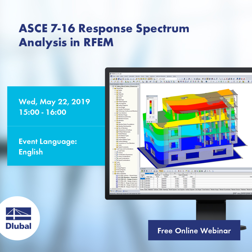 Antwortspektrenverfahren in RFEM nach ASCE 7-16
