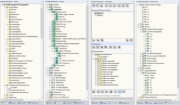 Register "Daten", "Zeigen", "Ansichten" und "Ergebnisse" des Projekt-Navigators