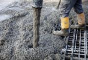 Betonage einer Stahlbetonplatte