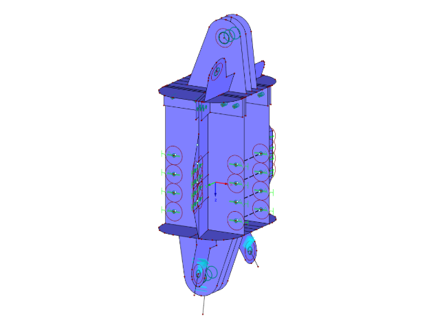 Stahlteil eines Anschlusses in RFEM (© Ingenieurbüro Braun GmbH & Co. KG)