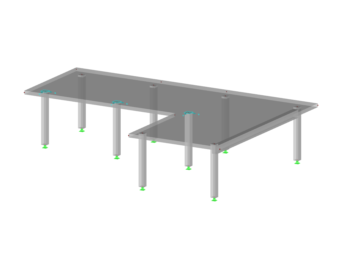 Betondecke über Stützen