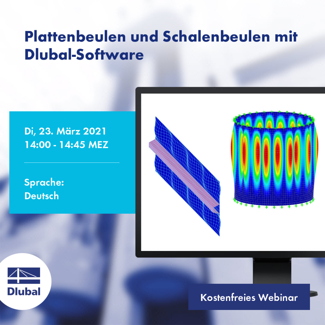 Plattenbeulen und Schalenbeulen mit Dlubal-Software
