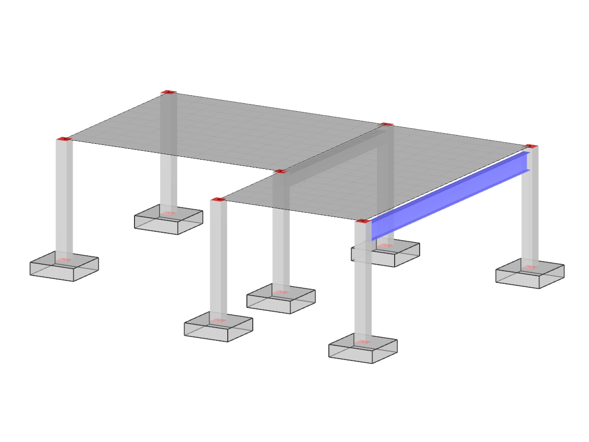 Betonmodell mit Fundamenten