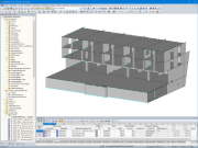 Bauteil B des Dorfzentrums in RFEM (© Dipl.-Ing. Rainer Zangerle)