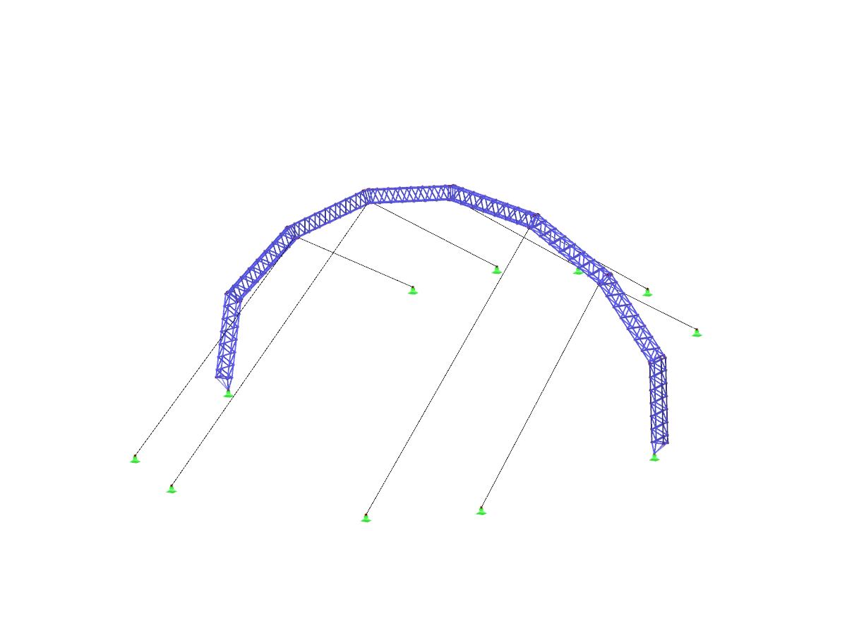 3D-Modell des Fachwerksystems