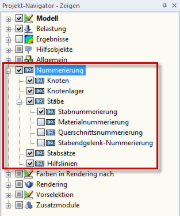 Nummerierung darstellen