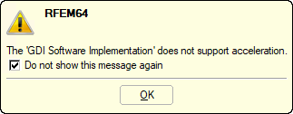 Hinweismeldung bei nicht unterstützter Hardwarebeschleunigung