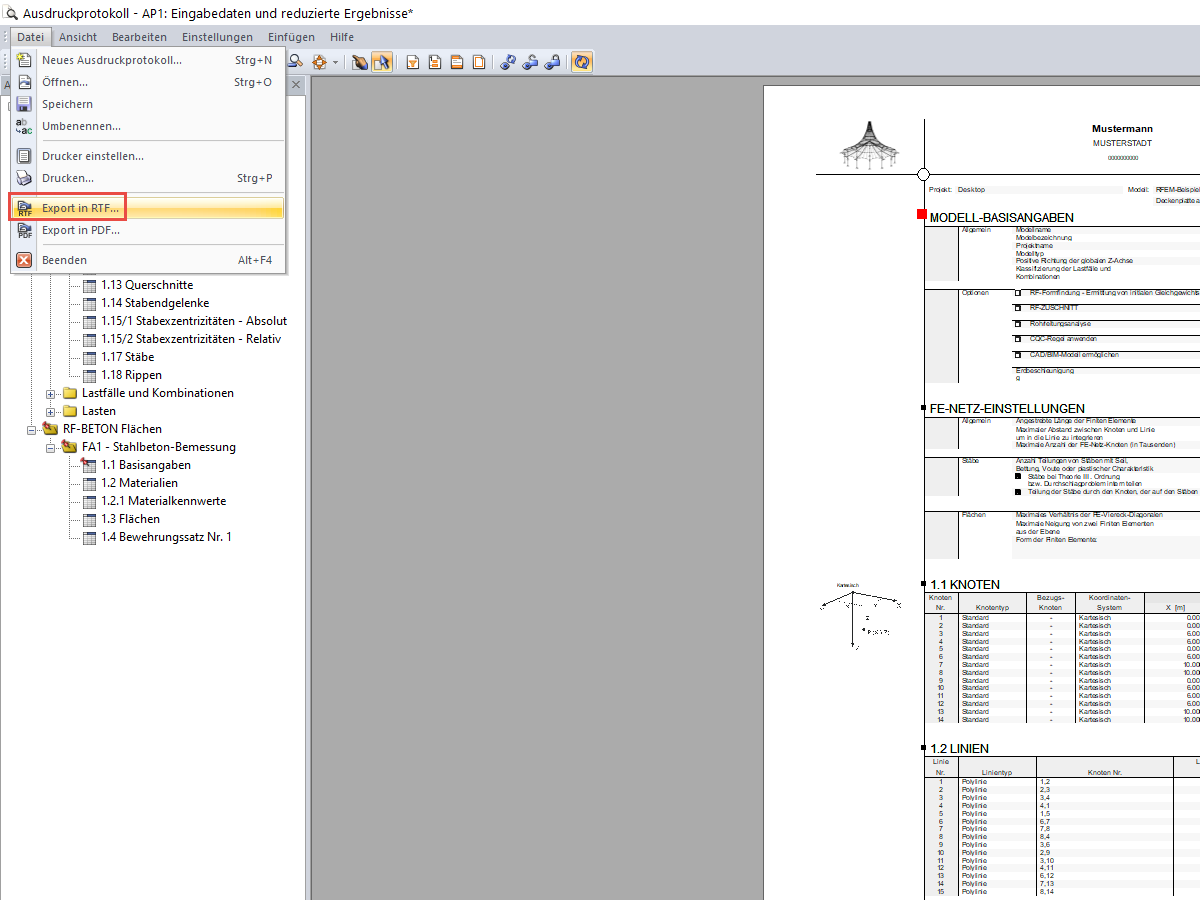 Export in RTF...